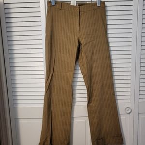 Khaki Pin-Striped Cuffed Slacks